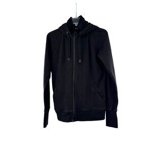 Athleta Womens Black Full-Zip Hoodie Fleece M